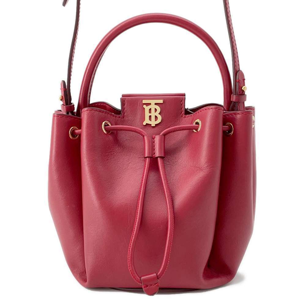Burberry Handbag TB Monogram Bucket Leather